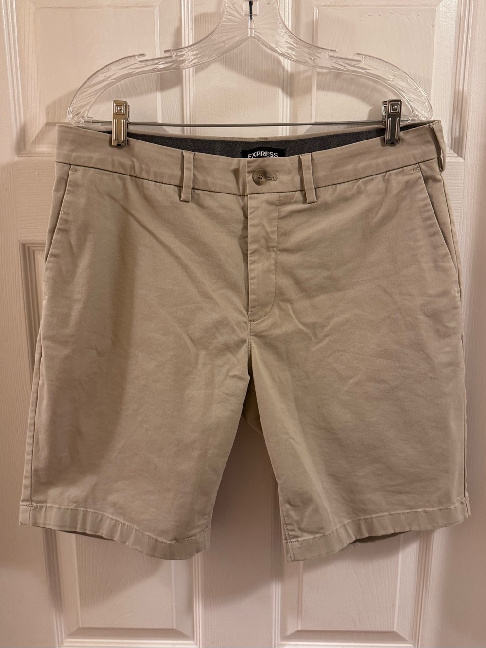Express Men's Slim Khaki Chino Shorts (At the knee)